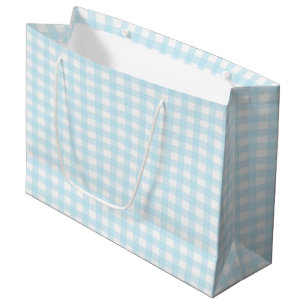 Blue Gingham 1 Large Gift Bag