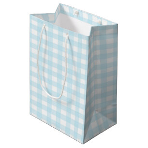 Blue Gingham 1 Medium Gift Bag