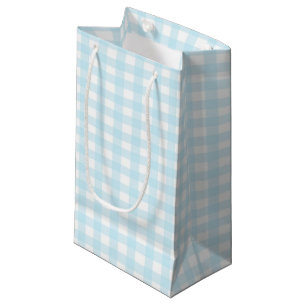 Blue Gingham 1 Small Gift Bag