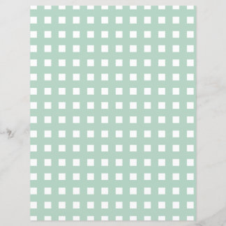 Blue Gingham and White Paper Sheet