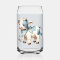 Blue Gingham Baby Cow Pastel Farm Aesthetic