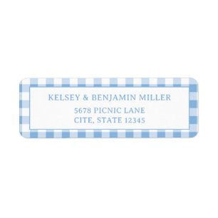 Blue Gingham Baby-Q Barbecue BBQ Baby Shower