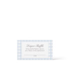 Blue Gingham Baby Shower Diaper Raffle Ticket