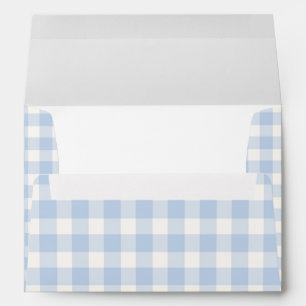 Blue Gingham Baby Shower Gender Neutral Envelope