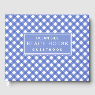 Blue Gingham Beach House Vacation Rental Guest Book