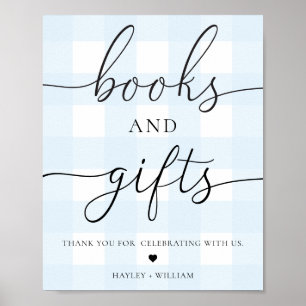 Blue Gingham Books and Gifts Poster