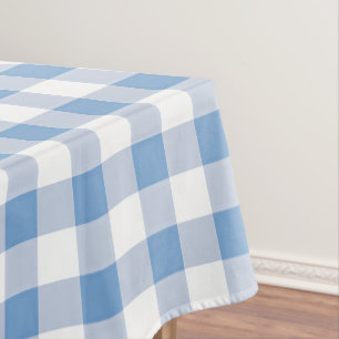 Blue Gingham Buffalo Picnic Kitchen Tablecloth