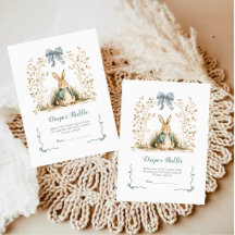 Blue Gingham Bunny Classic Diaper Raffle