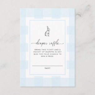 Blue Gingham Bunny Diaper Raffle Enclosure