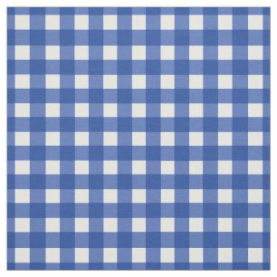 Blue Gingham Check Fabric