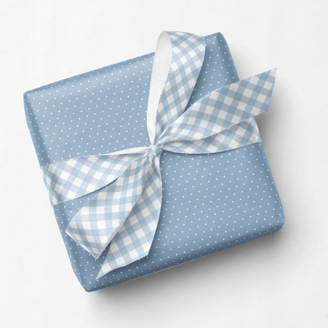 Blue gingham cute simple check satin ribbon (Creator Uploaded)