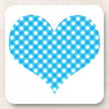 Blue Gingham Heart Design