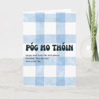 Blue Gingham irish Póg mo thóin 