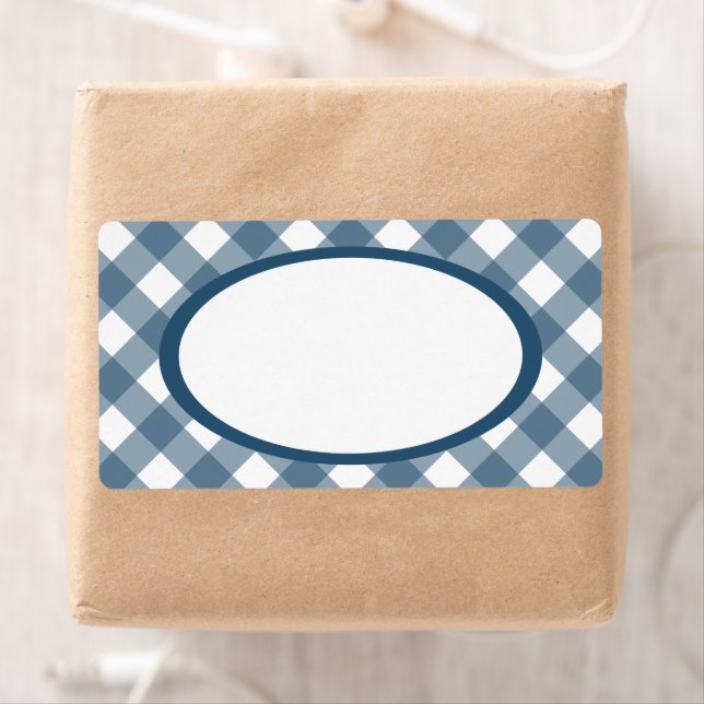 Blue Gingham Labels (Insitu)