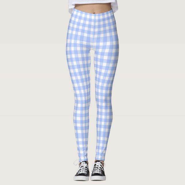 blue gingham - leggings (Front)