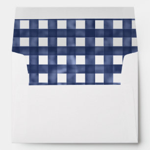 Blue Gingham Lobster Envelope
