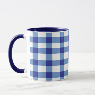 Blue Gingham Mug
