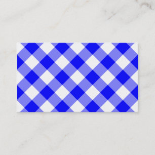 Blue Gingham Pattern Business Card