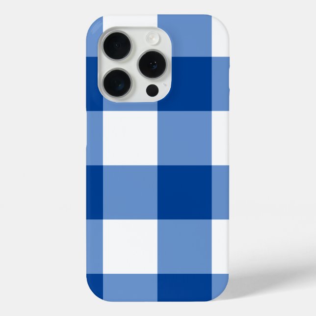 Blue gingham pattern Case-Mate iPhone case (Back)