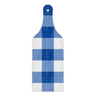 Blue gingham pattern cutting board