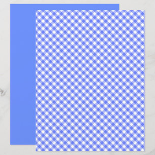 Blue Gingham Scrapbook Paper