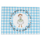 Blue Gingham Silly Goose