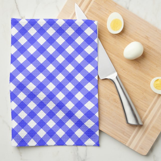 Blue Gingham Tea Towel (Quarter Fold)