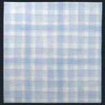 Blue Gingham Watercolor Napkin<br><div class="desc">A classic blue gingham watercolor cloth napkin</div>