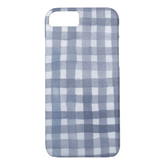 Blue Gingham watercolor Phone case