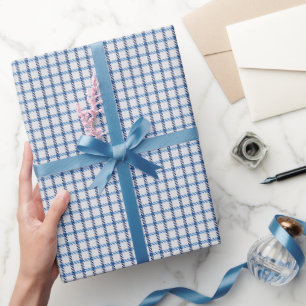 Blue Gingham Wrapping Paper