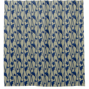 blue ginkgo - shower curtain