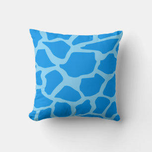 Blue Giraffe Pattern Cushion
