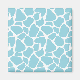 Blue Giraffe Print Magnets