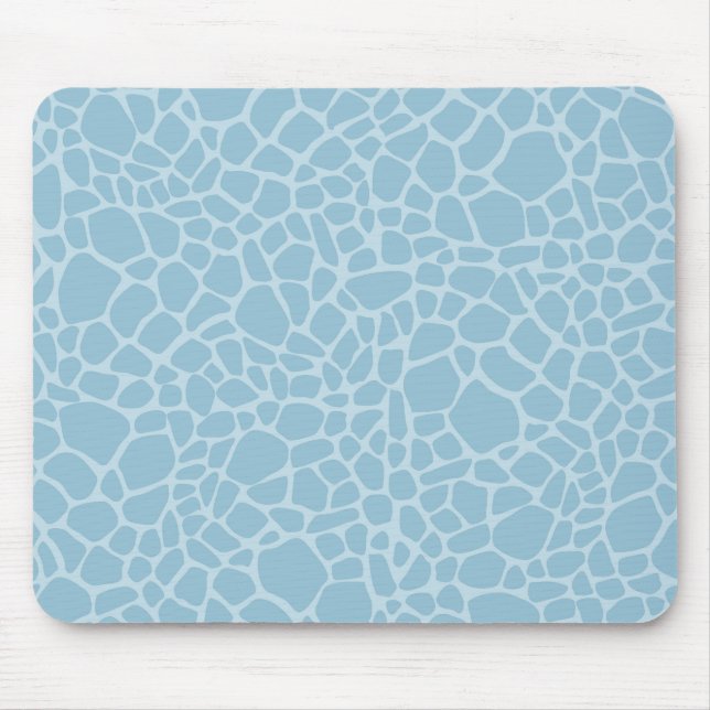 Blue Giraffe Print Mouse Mat (Front)