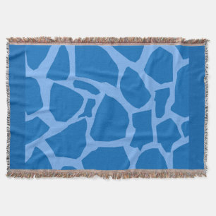 Blue Giraffe Texture Throw Blanket