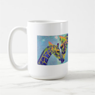 blue giraffes mug