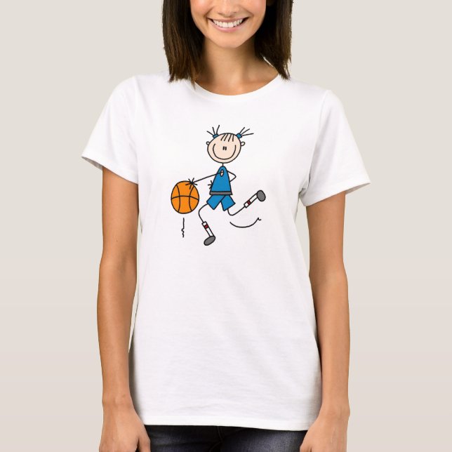 Blue Girl Basketball Player T shirts and Gifts (Front)