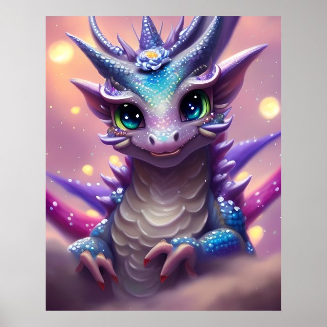 Blue Girl Dragon Poster (Front)