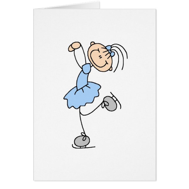 Blue Girl Figure Skater T-shirts and Gifts (Front)