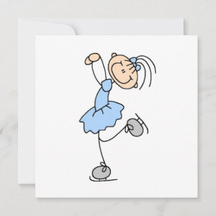 Blue Girl Figure Skater T-shirts and Gifts