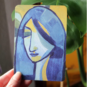 Blue Girl Thank You Card
