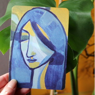 Blue Girl Thank You Card
