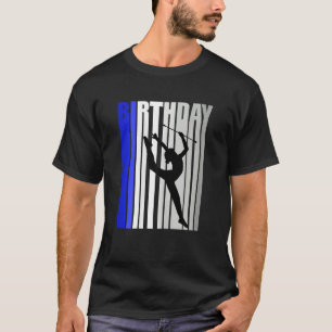 Blue Girls Rhythmic Gymnastics Baton Twirling T-Shirt
