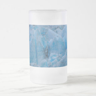 Blue Glacier Frosted Glass Beer Mug