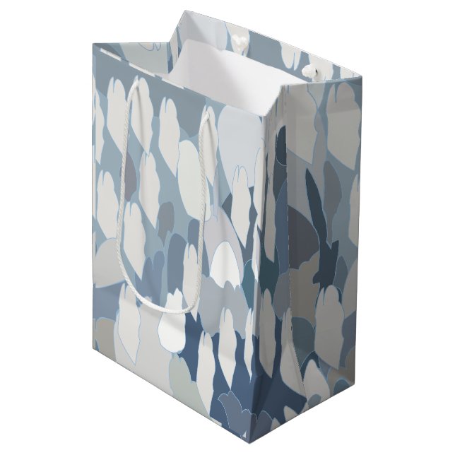 Blue Glacier Ice  Medium Gift Bag (Front Angled)