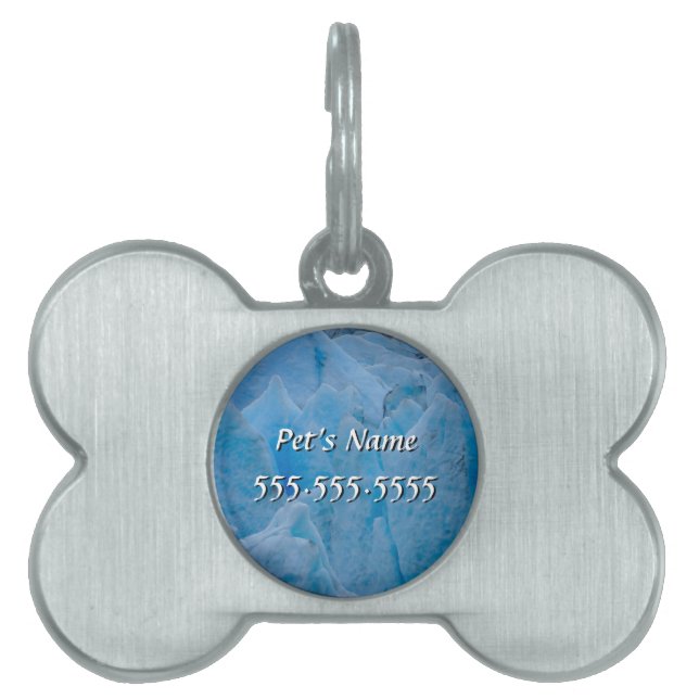Blue Glacier Pet Tag (Front)