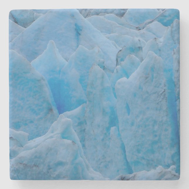 Blue Glacier Stone Coaster (Front)