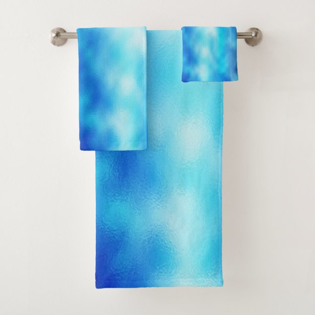 Blue Glass Bath Towel Set (Insitu)
