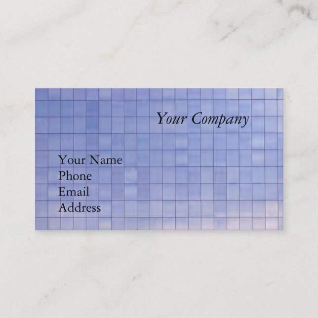 Blue Glass Facade of a Modern Office Complex Business Card (Front)