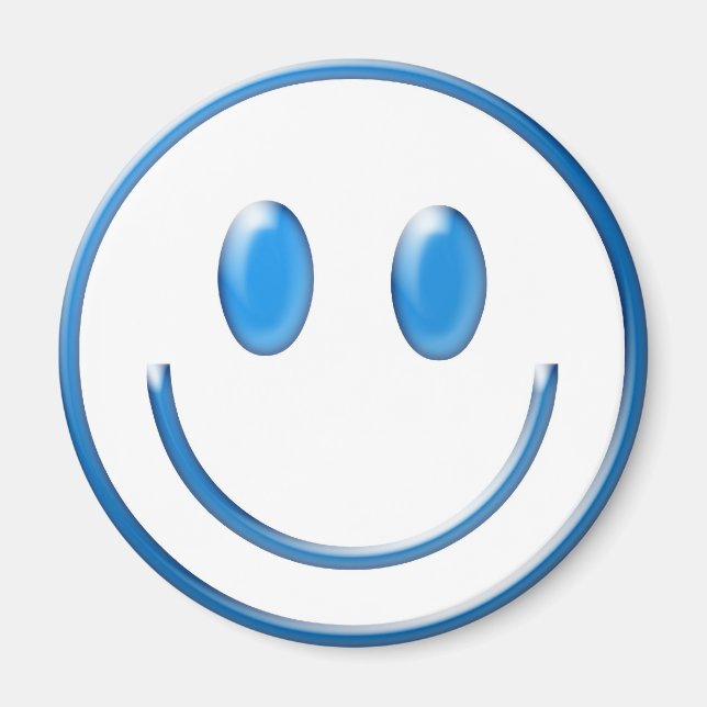 Blue Glass Face Magnet (Front)